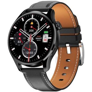 HD3 1 32 inch Hartslagmonitoring Smart Watch met betalingsfunctie (zwart leer)