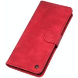 Voor OnePlus 9 Pro Antelope Texture Magnetic Buckle Horizontale Flip PU Lederen case met kaartslots & portemonnee & houder(rood)