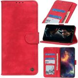 Voor OnePlus 9 Pro Antelope Texture Magnetic Buckle Horizontale Flip PU Lederen case met kaartslots & portemonnee & houder(rood)