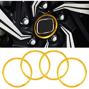 4 STKS auto metalen wiel hub decoratie ring voor BMW 5 serie 2018 (goud)
