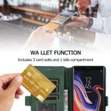 Voor Samsung Galaxy Note 9 Retro Magnetic Closing Clasp Horizontale Flip Lederen Case met Holder & Card Slots & Photo Frame & Wallet(Groen)
