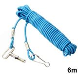 6M Hengelsport elastisch touw met haken voor visser Visser (willekeurige kleur levering)