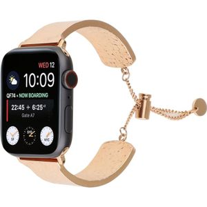 Eenvoudige 316 roestvrijstaal relif armband horlogeband voor Apple Watch serie & 40mm/3 & 2 & 1 38mm (Rose goud)