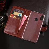 Voor Doogee X70 idewei Crazy Horse Texture Horizontale Flip Lederen Case met Holder & Card Slots & Wallet(Geel)