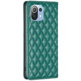 Voor Xiaomi Mi 11 Lite Diamond Lattice magnetische lederen flip-telefoonhoes