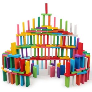 100 STKS/set bouwstenen kinderen volwassen competitie puzzel wetenschap vroege onderwijs houten speelgoed (Multicolor)