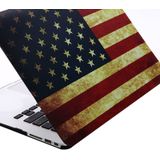 MacBook Air 11.6 inch Retro USA vlag patroon hard Kunststof Hoesje / Case