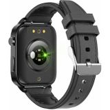 F100 1 7 inch HD Vierkant scherm lederen band Smart Watch ondersteunt lichaamstemperatuurbewaking / bloedzuurstofbewaking