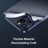 Voor iPhone 12 Pro Max ROCK Schokbestendige Elektroplating TPU Beschermhoes (Zilver)