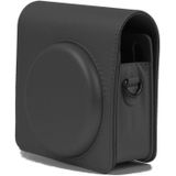 Parelwitte Lustre PU zaak leerzak voor FUJIFILM Instax SQUARE SQ6 Camera  met verstelbare schouder Strap(Black)
