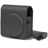 Parelwitte Lustre PU zaak leerzak voor FUJIFILM Instax SQUARE SQ6 Camera  met verstelbare schouder Strap(Black)