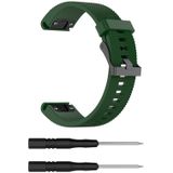 Voor Garmin Fenix 5S (20mm) Siliconen vervangende polsband horlogeband (Army Green)