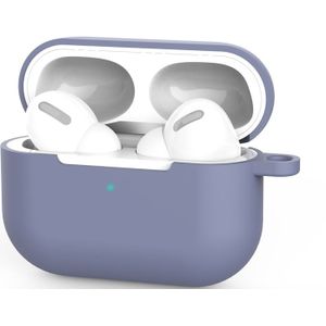 Voor AirPods Pro 3 Siliconen draadloze oortelefoon beschermhoes met Lanyard Hole (Grijs)