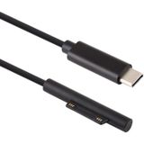 USB-C/type-C naar 6 pin magnetische mannelijke laptop stroom laadkabel voor Microsoft Surface Pro 6  kabel lengte: ongeveer 1.5 m