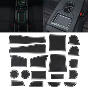 Auto water Cup poort slot matten kunststof wit lichtgevende anti-slip interieur deur pad voor Subaru Forester 2013-2018