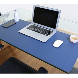 Multifunctionele Business PVC lederen muismat toetsenbord pad tabel mat computer bureau mat  grootte: 60 x 30cm (saffier blauw)