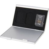 2 x 3-in-1 Memory Card beschermende Case Box voor SD-kaart  grootte: 93mm (L) x 62mm (W) x 10mm (H)(Silver)