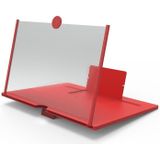 Uittrekkig scherm mobiele telefoon vergrootglas 3D Video Desktop houder van mobiele telefoon  grootte:10 inch (Rood)