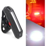 2 STKS LED oplaadbare fietswaarschuwingsstrip achterlicht (OPP rood en wit licht)