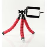 Mini Octopus flexibele schuim statief houder met telefoon klem & afstandsbediening (rood)