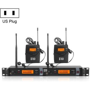 IEM1200 Wireless Transmitter 2 Bodypack Stage Singer In-Ear Monitor System (US-stekker)