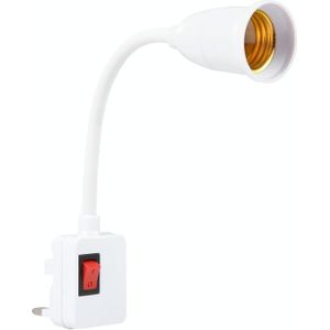 E27-lamphouder Flexibele verlengkabel met schakelaar  UK-stekker