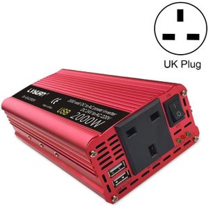 Lvyuan auto-omvormer Dual USB Power Converter  Specificatie: 12V tot 220V 2000W Britse plug