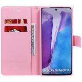 Voor Samsung Galaxy Note 20 3D Painting Horizontale Flip Lederen case met Holder & Card Slot & Lanyard(Girl Under The Tree)