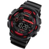 SKMEI 1243 Heren Sporthorloge Outdoor Waterproof Digitaal Horloge (Rood)