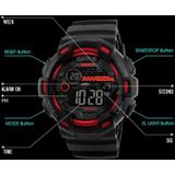 SKMEI 1243 Heren Sporthorloge Outdoor Waterproof Digitaal Horloge (Rood)