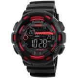 SKMEI 1243 Heren Sporthorloge Outdoor Waterproof Digitaal Horloge (Rood)