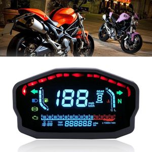Speedpark Universal Motorcycle Modified LCD Snelheidsmeter Digitale Backlight Kilometerteller