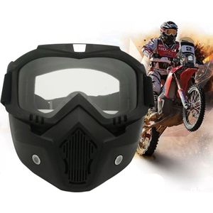 Motorfiets Off-road helm masker afneembare winddicht bril Glasses(Transparent)