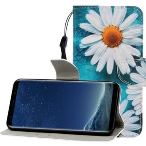Voor Galaxy S8 Plus Gekleurde tekening Horizontale Flip Lederen Case met Holder & Card Slot & Wallet (Chrysant)