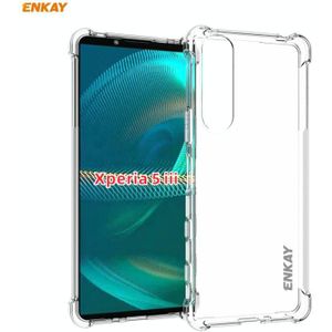 Voor Sony Xperia 5 III ENKAY Hat-Prince Clear TPU Shockproof Case Soft Anti-slip Cover