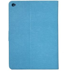 Voor iPad 4 geperste bloemen vlinder patroon horizontaal flip PU lederen draagtas met magnetische Buckle & houder & Card Slots & Wallet(Blue)