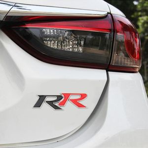 Auto Dual R Gepersonaliseerde decoratieve stickers van aluminiumlegering  afmeting: 11 x 3 5 cm (zwart rood)
