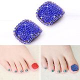 2 stuks Crystal nep Nail Art Tips Rhinestone volledige dekking teennagels Decals stickers (NO: 36)