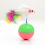 Duurzame huisdier kat favoriete speelgoed Feather muis Tumbler Plastic speelgoed ballen  Diameter: 5.5cm