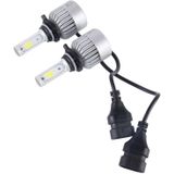 2 stks 9012 36W 4000lm 6000K auto LED koplamp met 2 COB lampen  DC 8-42V (wit licht)