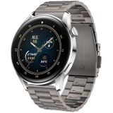 Voor Huawei Watch GT4 / GT3 / GT2 46 mm drie soorten platte gesp titanium stalen horlogeband