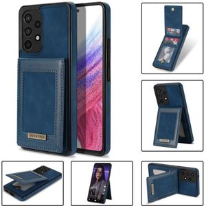 Voor Samsung Galaxy A52s/A52 5G N.Bekus Verticale Flip Card Slot RFID Telefoon Case (Blauw)