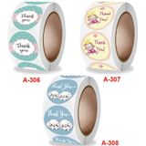 10 Rolls Seal Sticker Dank u Leuke Dierlijke Sticker Ambachten Vakantie Decoratie Sticker  Grootte: 2 5cm / 1 inch (A-306)