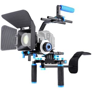 Yelangu D102 Dual-Handle Camera Schouder Rig Mount Kit met Matte Box & Volg Focus