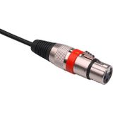 2055MFK-03 2 In1 XLR male naar dubbele vrouwelijke microfoon audio kabel  lengte: 0.3 m (rood)