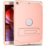 PC+Silicone Holder Tablet Case voor iPad 9.7 2018/2017 (Rose Gold)