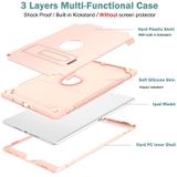 PC+Silicone Holder Tablet Case voor iPad 9.7 2018/2017 (Rose Gold)