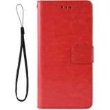 Voor OnePlus 7T Pro retro Crazy Horse textuur horizontale Flip lederen draagtas met houder & kaartsleuven & fotolijstjes (rood)