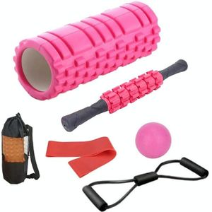 45cm 6 stks/set EVA Hollow Foam Roller Spier Ontspanning Roller Yoga Kolom Set Fitnessapparatuur