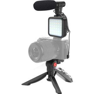 Kit-01LM 3 in 1 video-opnamen LED-licht Draagbare statief Live Microfoon  Specificatie: USB-oplaadmodel